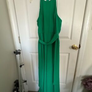 Elegant Green High Neck Jumpsuit